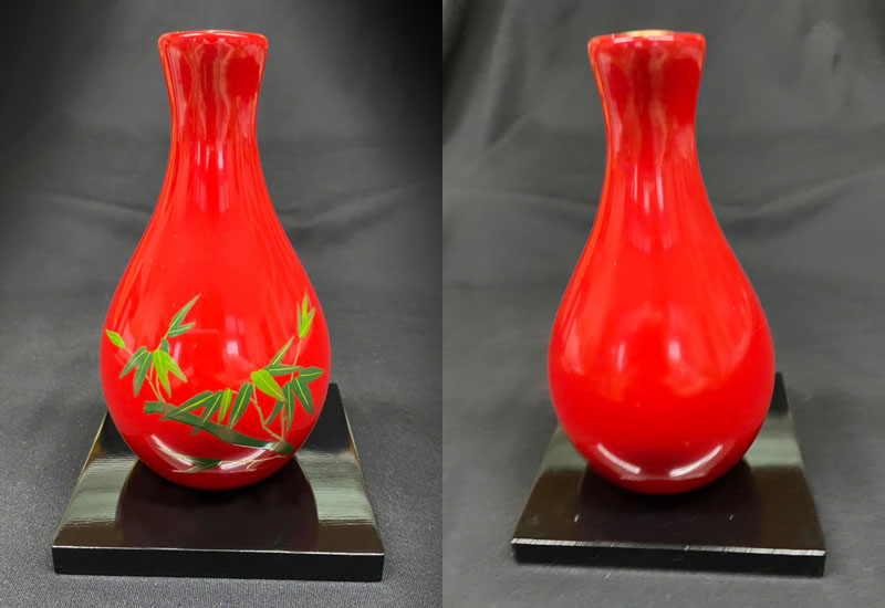 林建正 彩繪小花器-竹 林建正 彩繪小花器-竹