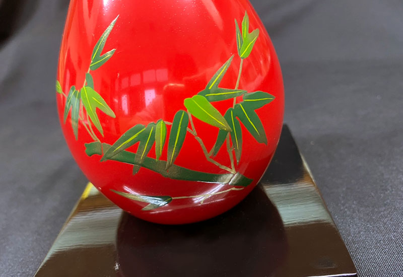 林建正 彩繪小花器-竹 林建正 彩繪小花器-竹