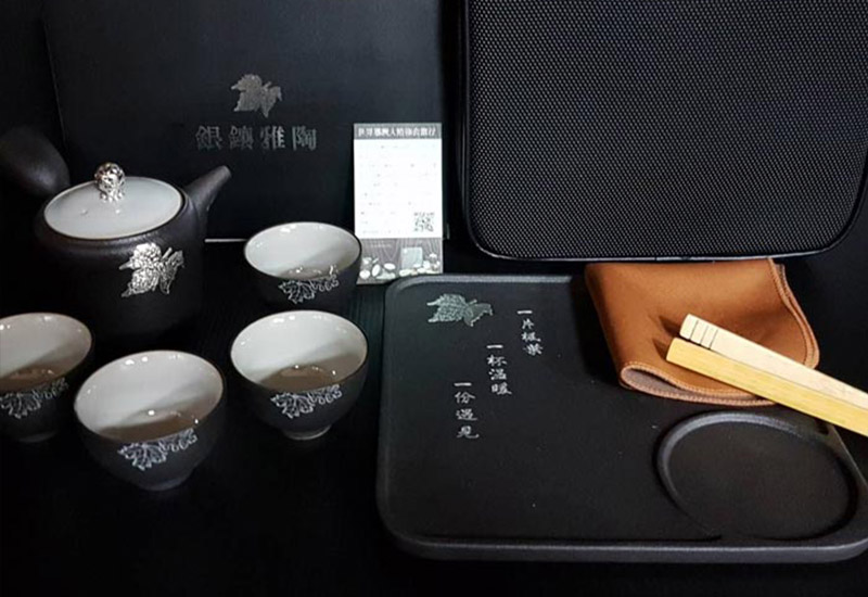 三唐(鹿港窯) 銀鑲雅陶6入旅行組