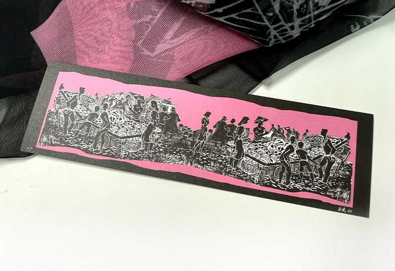 青果市場絲巾(粉)