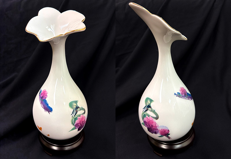 3D藍鵲蘭花口膽瓶 3D藍鵲蘭花口膽瓶