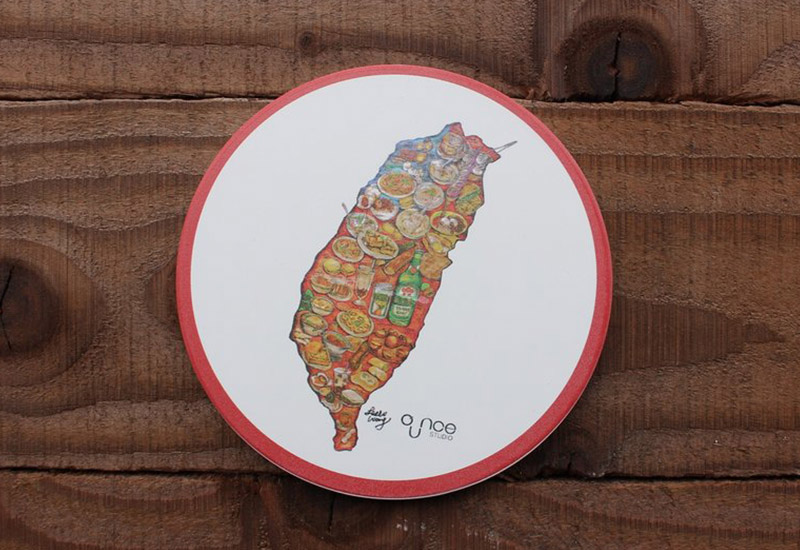 台灣小吃地圖杯墊