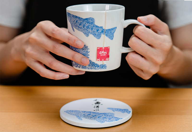W13-如魚得水馬克杯+杯墊禮盒組