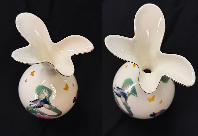 V37-3D立體藍鵲蝶舞天球瓶